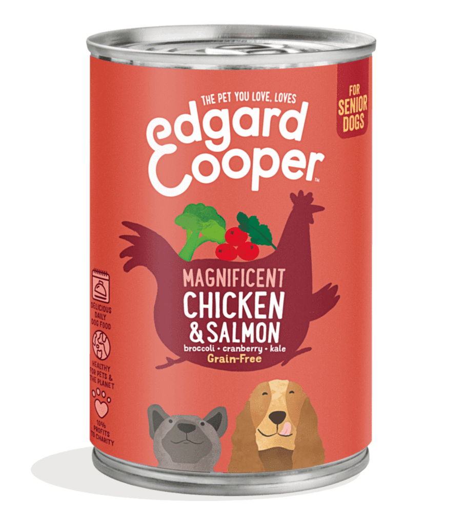 Edgard en Cooper hond blik senior kip/zalm 400gr