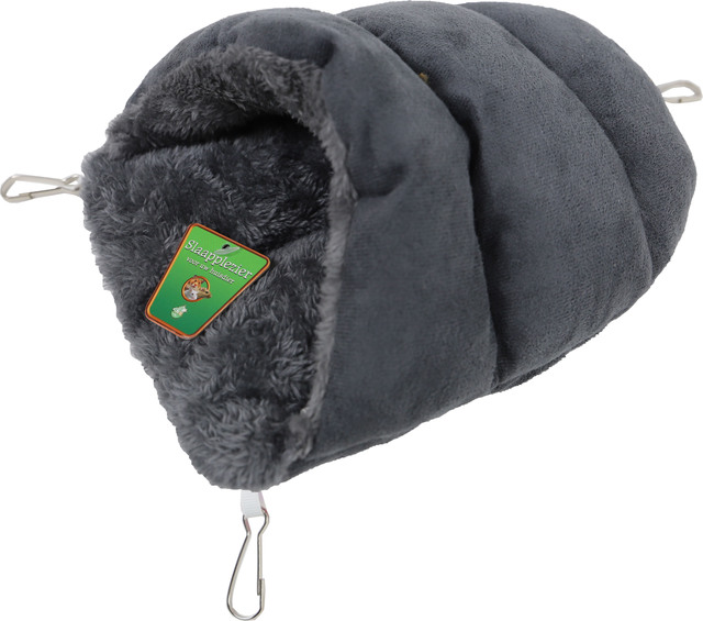 KNAAGDIER SLAAPZAK PLUCHE GRIJS 25CM