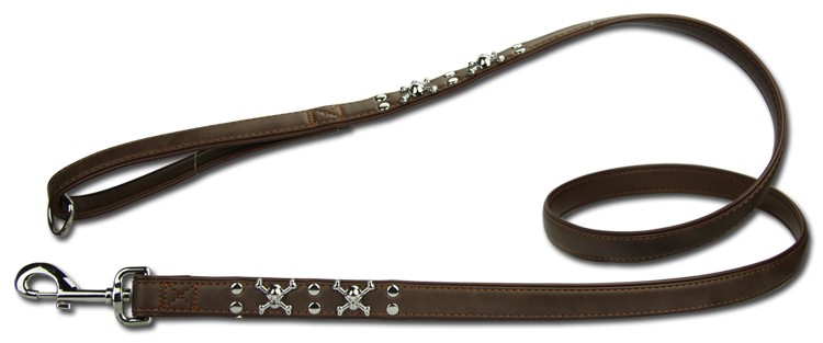 Artleather skull'n Big bones brown 160cm x 25mm