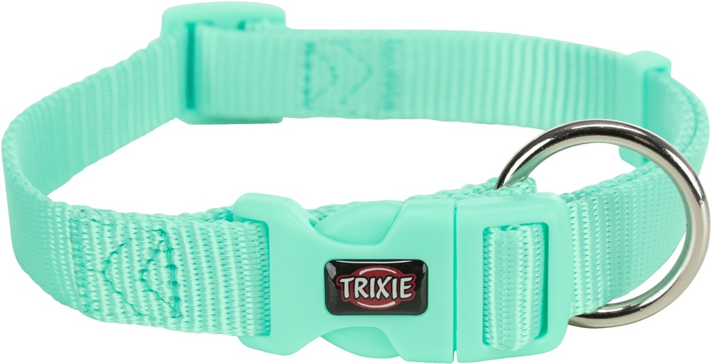 Premium halsband, M–L: 35–55 cm/20 mm, mintgroen