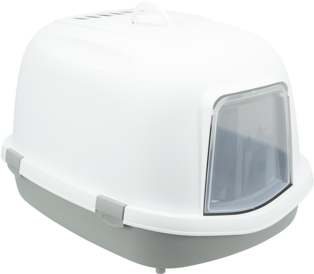 Kattenbak Primo XXL Top, met kap, 56 × 47 × 71 cm, grijs/wit