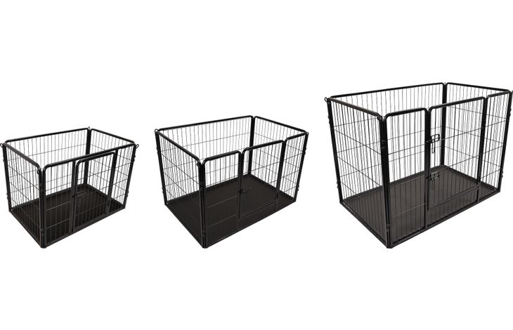 KENNEL KAZAN ZWART M 109x72x72CM