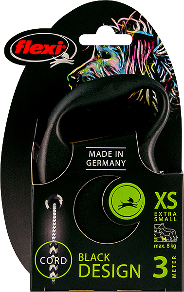 ROLLIJN BLACK DESIGN CORD XS ZWART 3 MTR