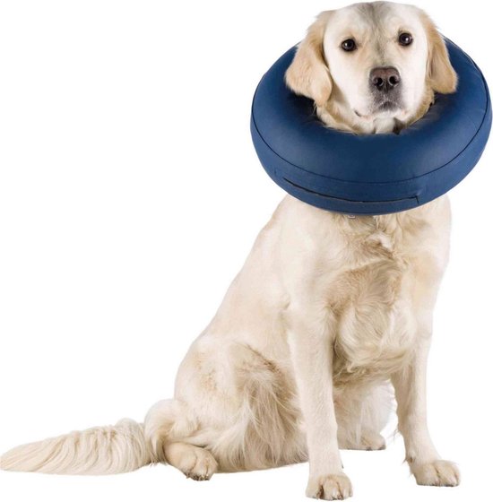 Beschermkraag, opblaasbaar, M: 40–45 cm/11 cm, blauw