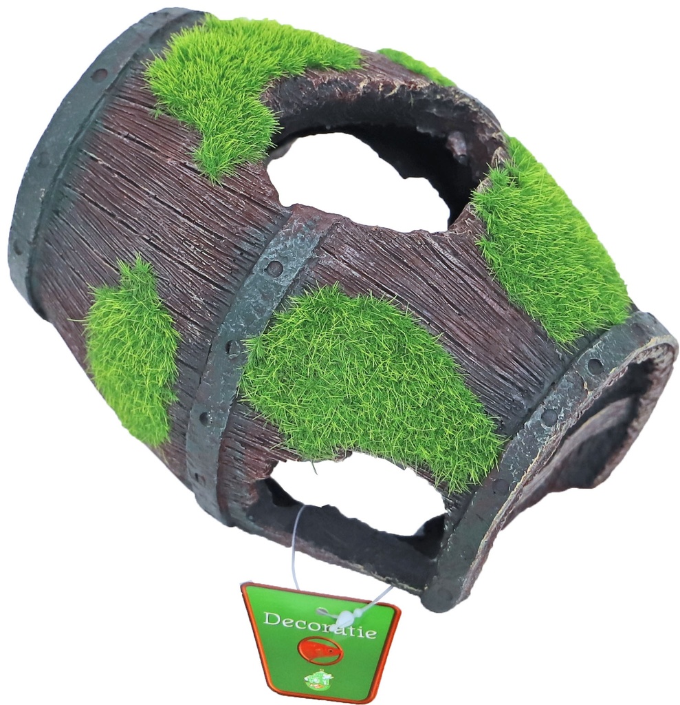 ORNAMENT TON MET GATEN+MOS 16X11.5CM
