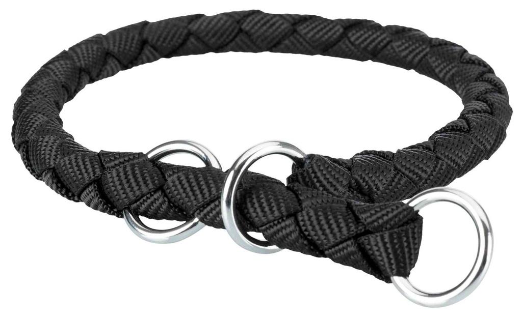 Cavo Anti-Trek Halsband, M/L: zwart/zilver 43/51cm