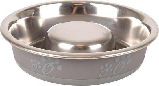 EETPOT FUSION SLOW FEEDER GRIJS 425ML 16,5CM