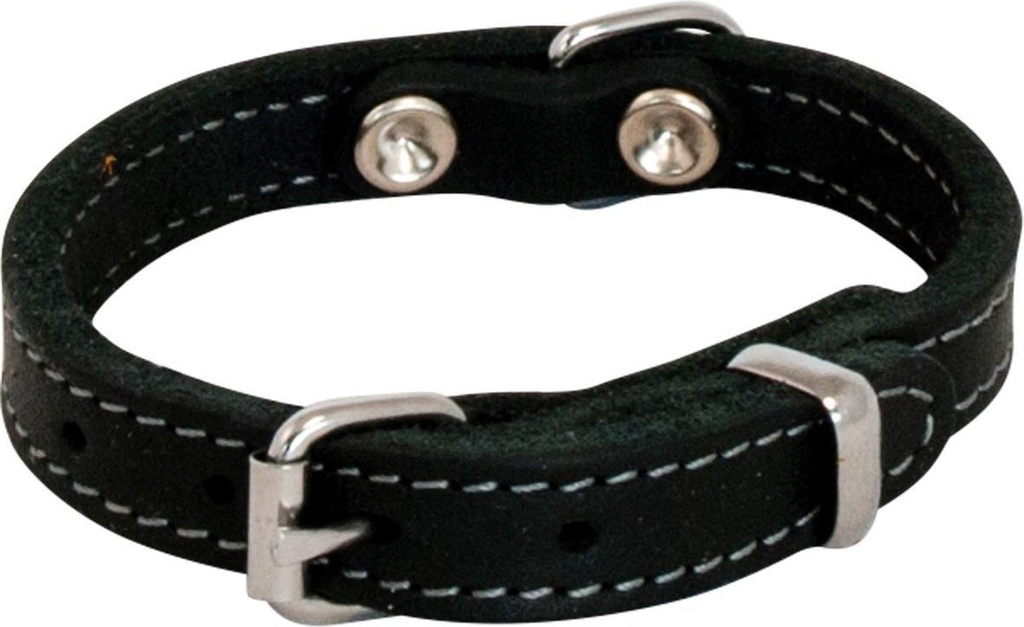 JV VETLEDER Brede Halsband Zwart-30mmx45cm