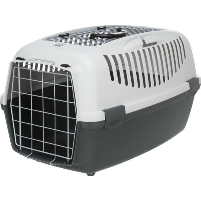Vervoersbox Capri 3 Open Top, S: 40 × 38 × 61 cm, donkergrijs/lichtgrijs