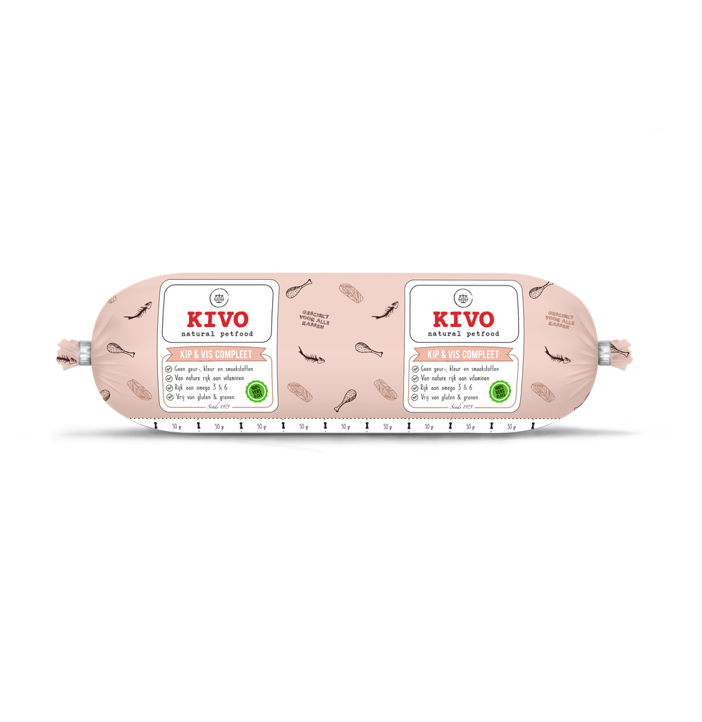 KIVO kip/vis compleet 500 gram
