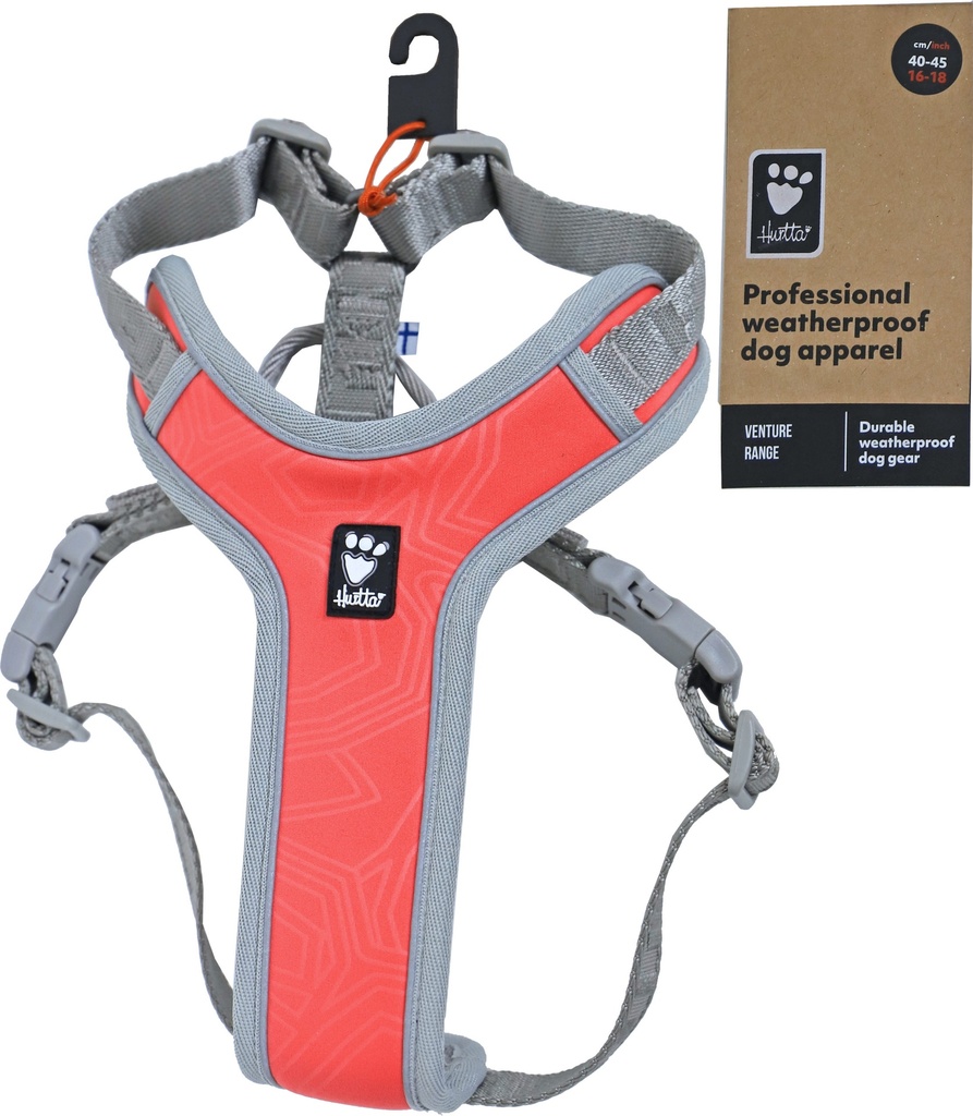 Hurtta Venture harness 'coral', 40-45 cm