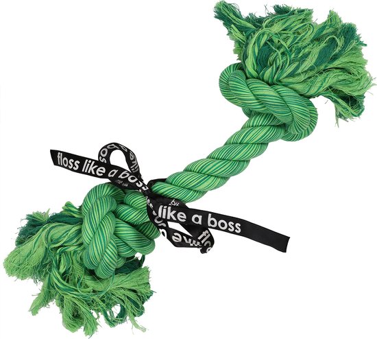 'Do you even floss dawg' speeltouw 2 knopen 30cm groen