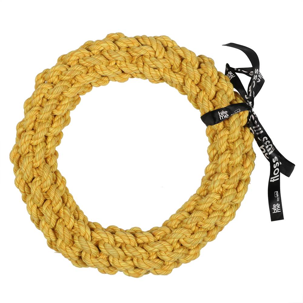 'Da-Chain' gevlochten ring 28cm geel