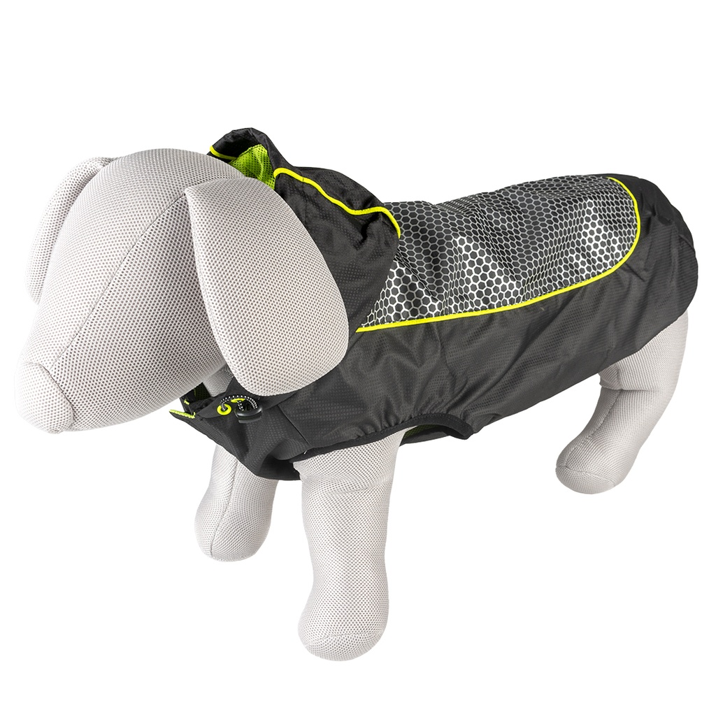 Hondenregenjas Hi Vis Sporty M - 50CM zwart/geel