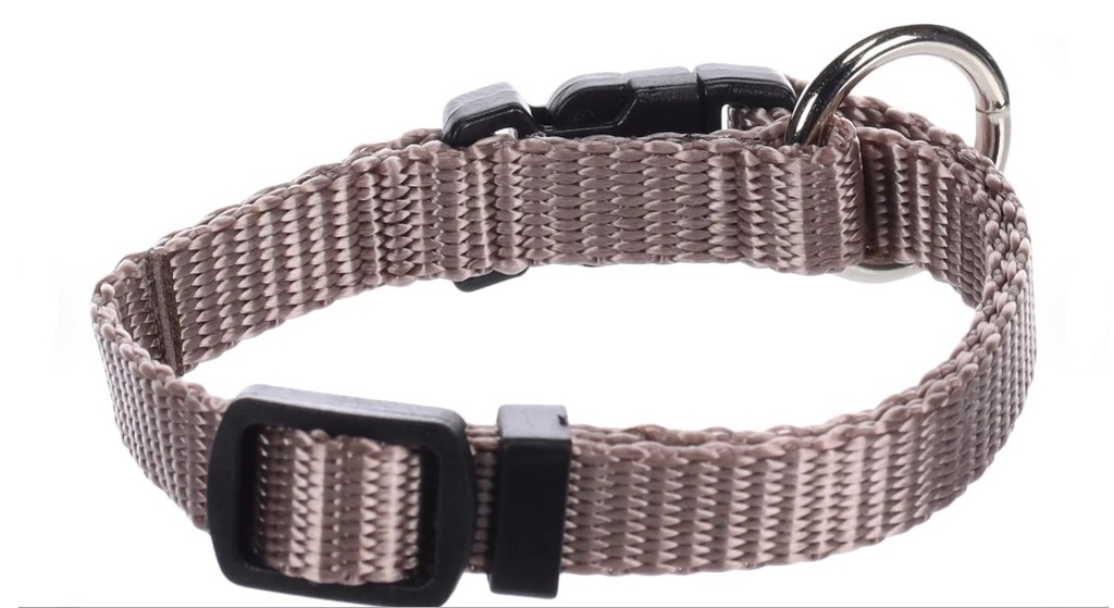 HALSBAND ZIGGI TAUPE 15-25CM 10MM