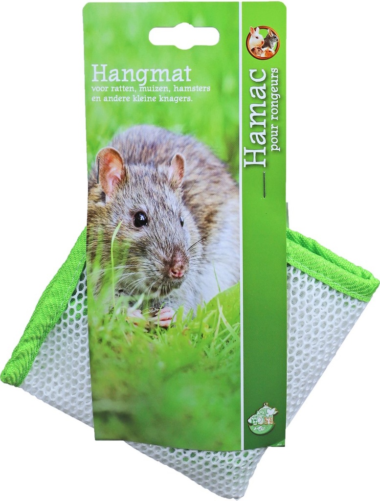 HANGMAT KNAAGDIER VULBAAR GR/WIT 26 CM