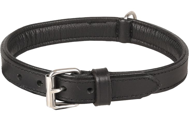 HALSBAND ARIZONA LEDER ZWART 36-42CM 23MM