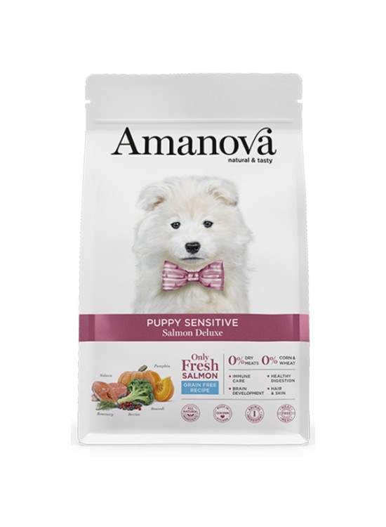 Amanova Dog Puppy Sensitive All Breeds Salmon & Pumpkin Grain Free 2 kg