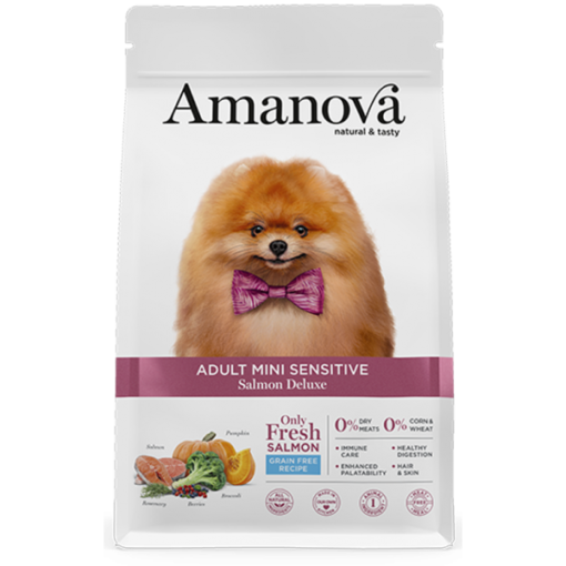 Amanova Dog Adult Sensitive Mini Salmon & Pumpkin Grain Free 2 kg