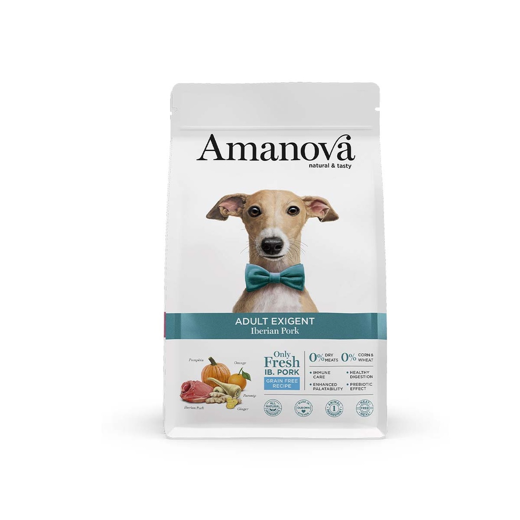 Amanova Dog Adult Exigent All Breeds Iberian Pork & Pumpkin Grain Free