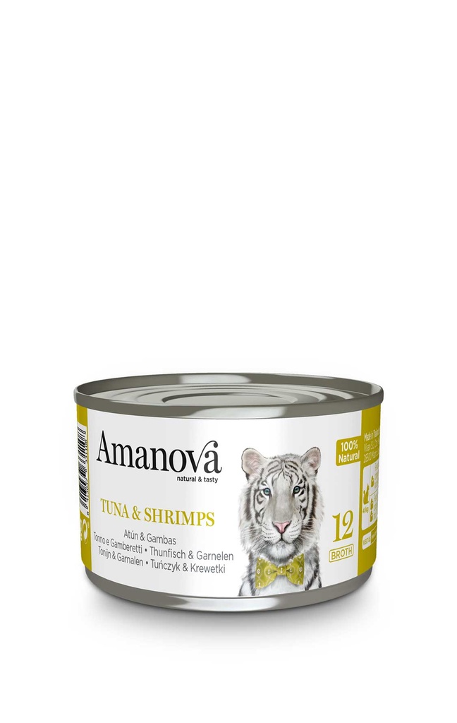 Amanova Can Cat 12 Tuna + Shrimps Broth