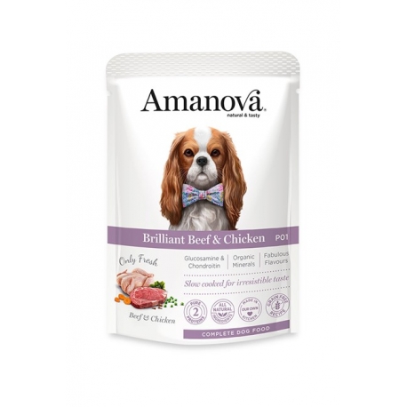 Amanova Pouch Dog P01 Brilliant Beef + Chicken 100gr