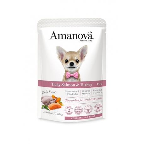 Amanova Pouch Dog P06 Tasty Salmon + Turkey 100gr