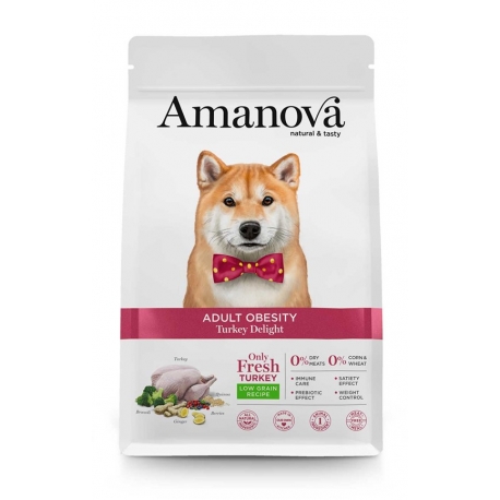 Amanova Dog Adult Obesity Turkey Low Grain 2kg