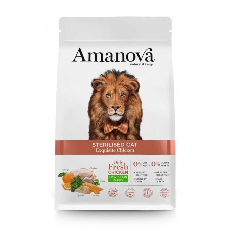 Amanova Cat Sterilised Chicken Low Grain 6kg