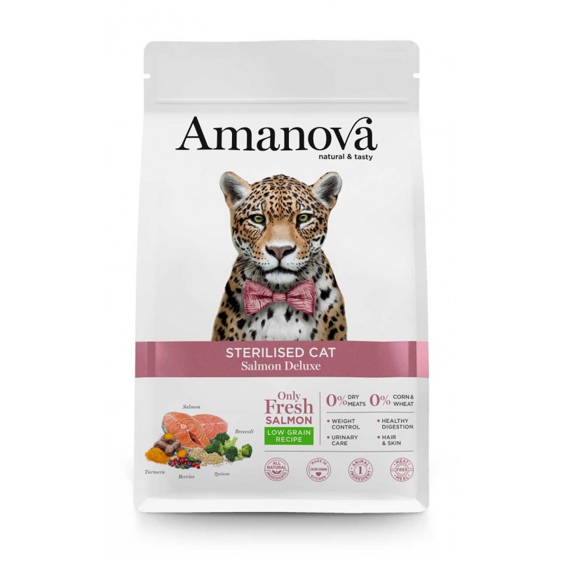 ! Amanova Cat Sterilised Salmon Low Grain 300g op=op op=opr