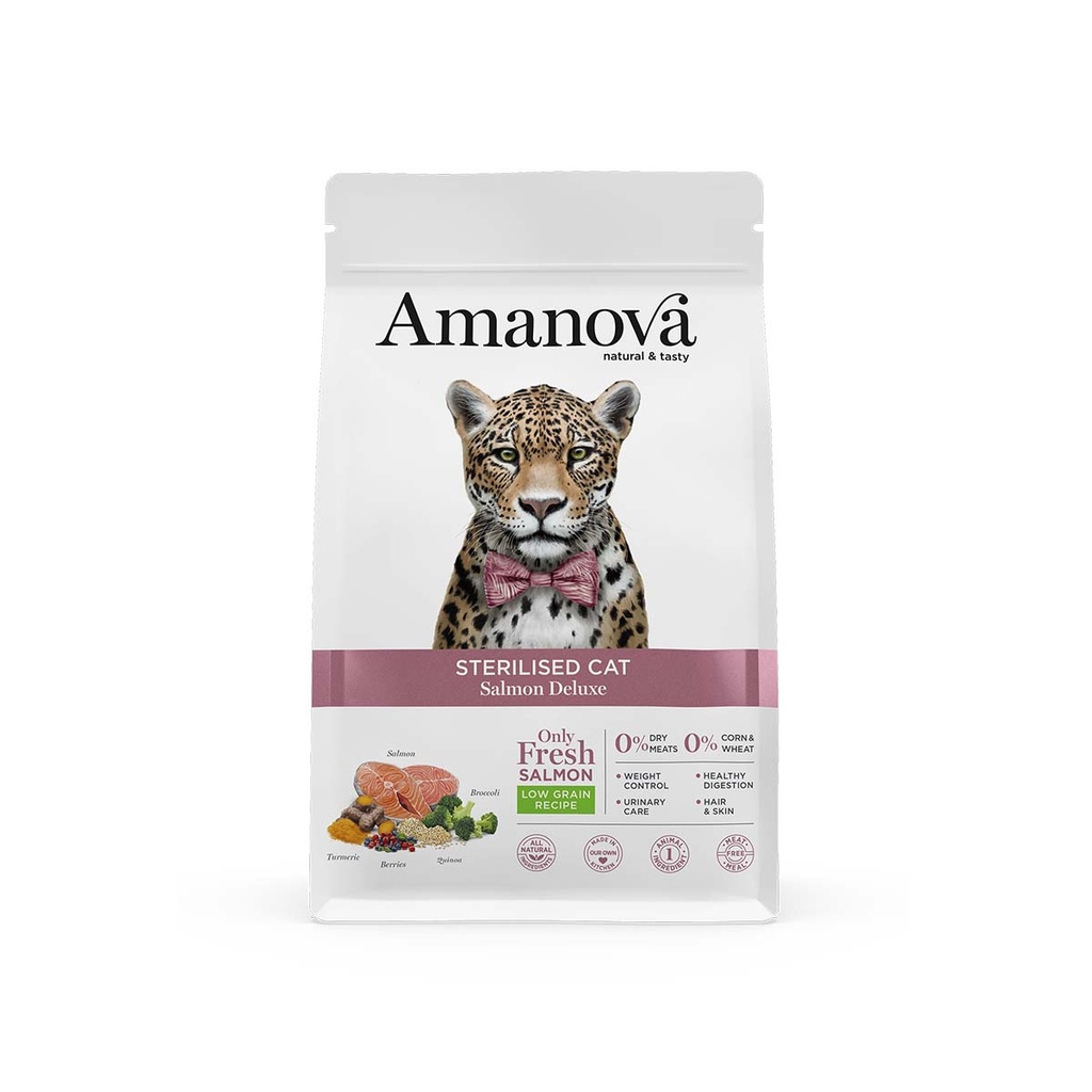 Amanova Cat Sterilised Salmon Low Grain 1,5kg