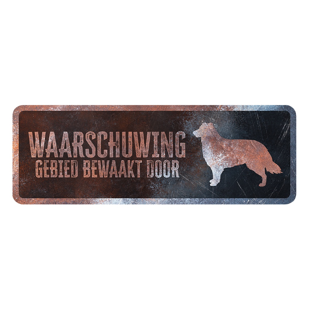 Waarschuwingsbord Collie nl 40x13x0,3cm Meerkleurig