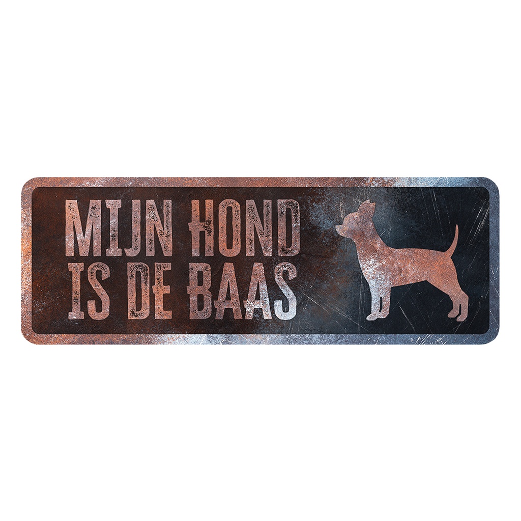 Waarschuwingsbord Chihuahua nl 40x13x0,3cm Meerkleurig