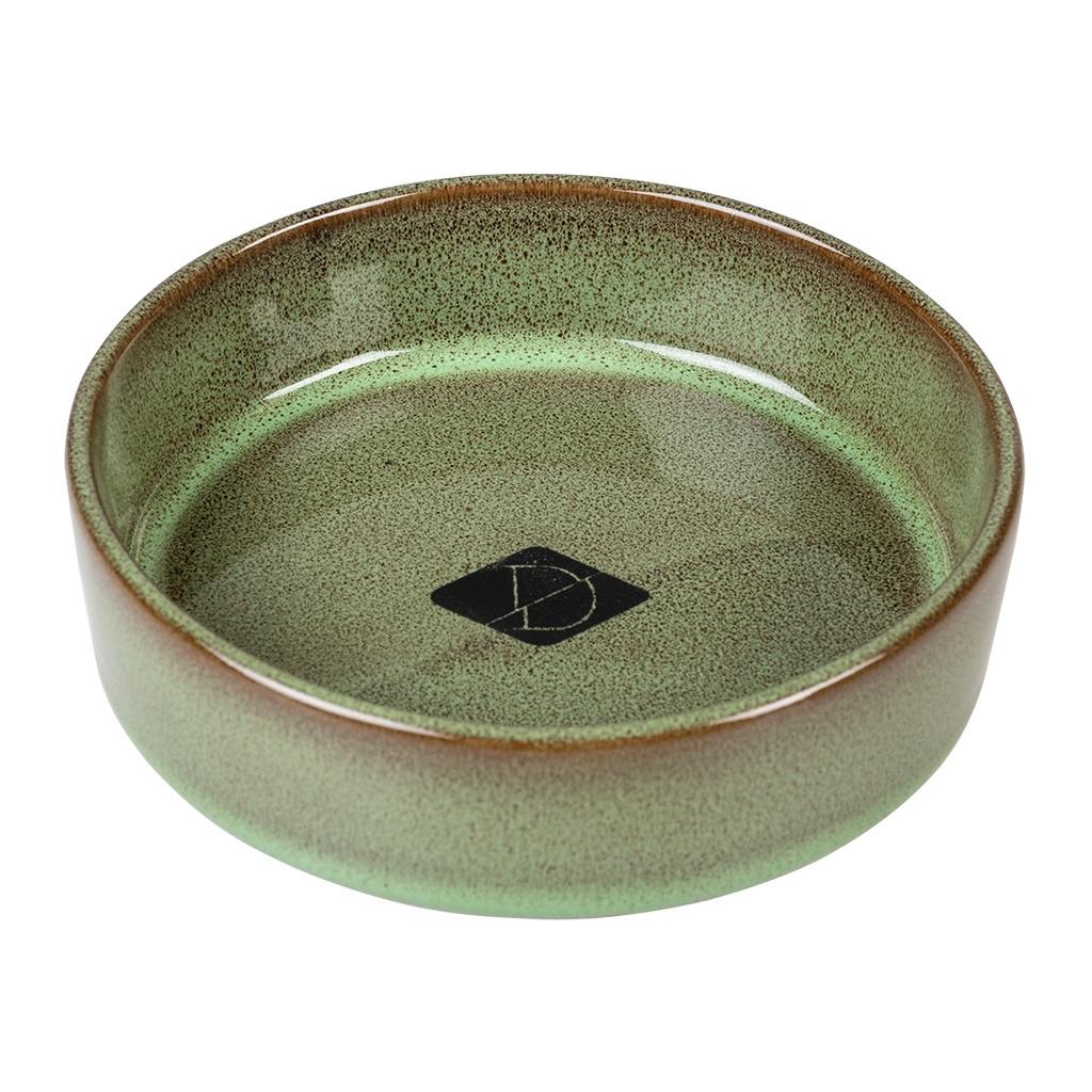 JASPER KAT EET- & DRINKKOM GREEN 200ml - 13,5cm groen