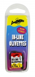 ! Dinsmores In-Line Olivettes Non Toxic 6 pcs. - 1,5 gr.