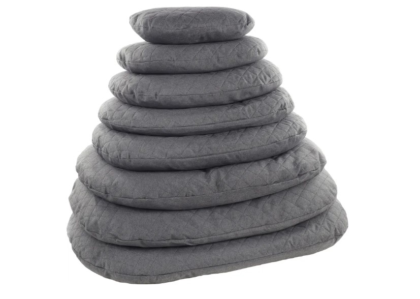 # BED GENOA OVAAL GRIJS 135x85x27CM