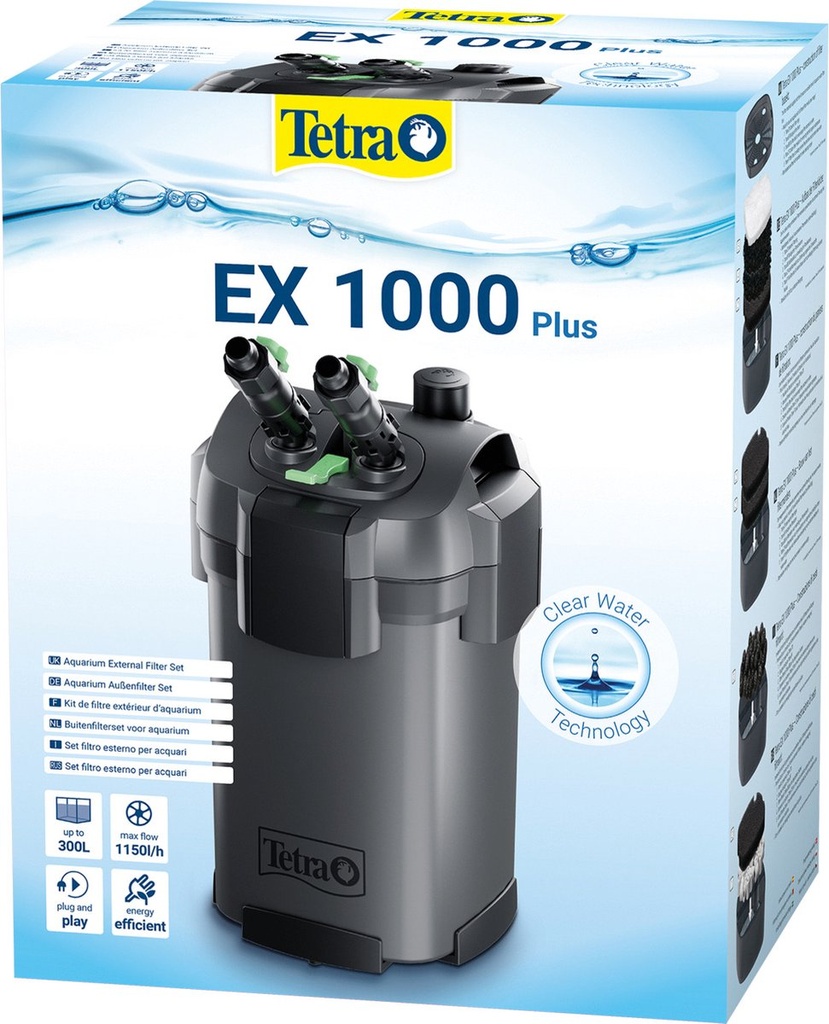 Tetra EX 1000 Plus complete buitenfilterset 24x35,5x39,5