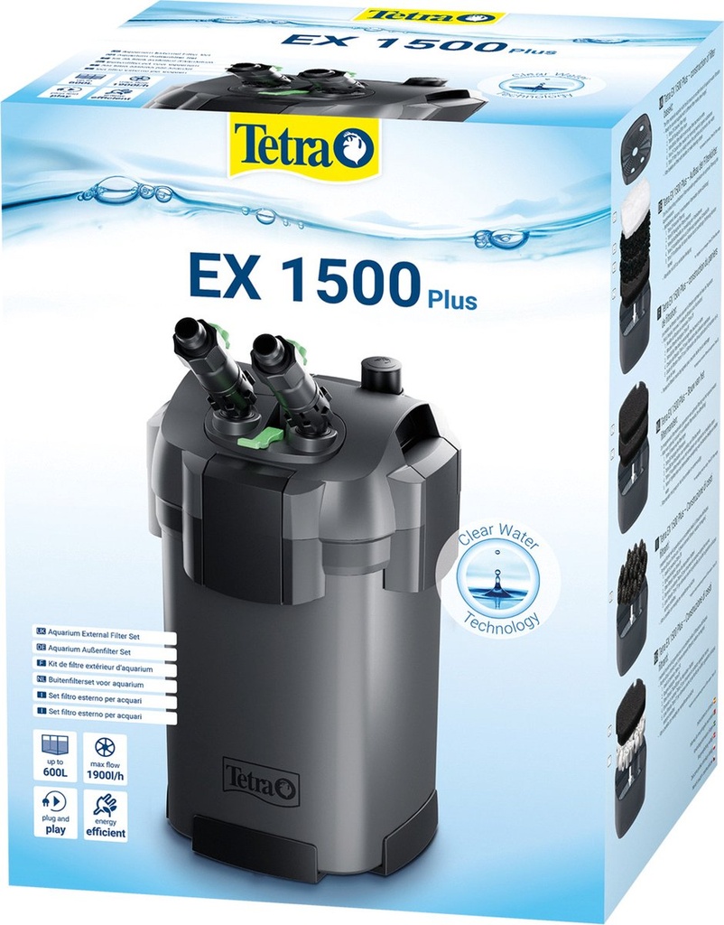 Tetra EX 1500 Plus complete buitenfilterset 29,5x43x46,5