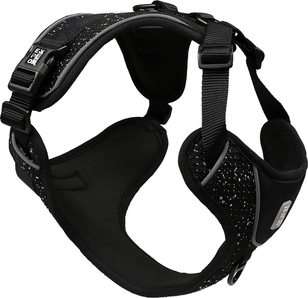 Ultimate Fit No-Pull harnas Fashion L - 40-70cm - 77-100cm granite black