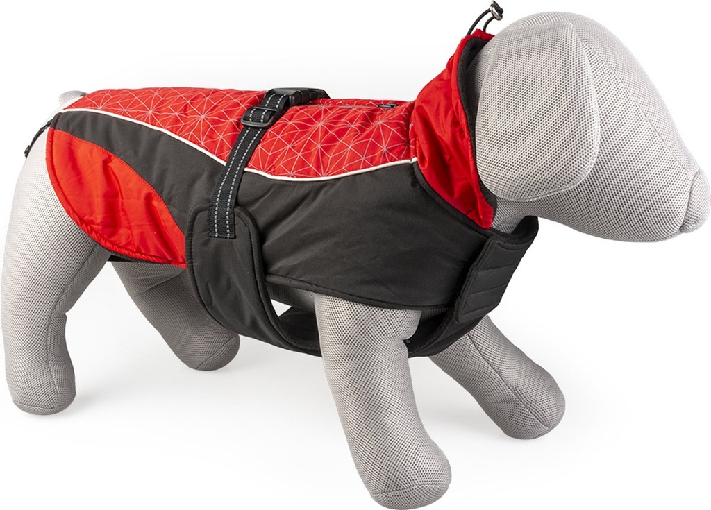 Hondenjas Hi Vis Casual L - 60CM rood/zwart