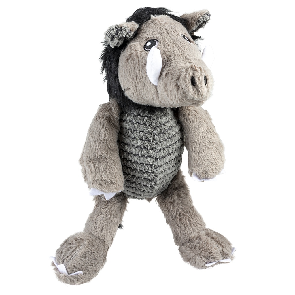 # Pluche wrattenzwijn tummy M - 35x12x13cm grijs/zwart