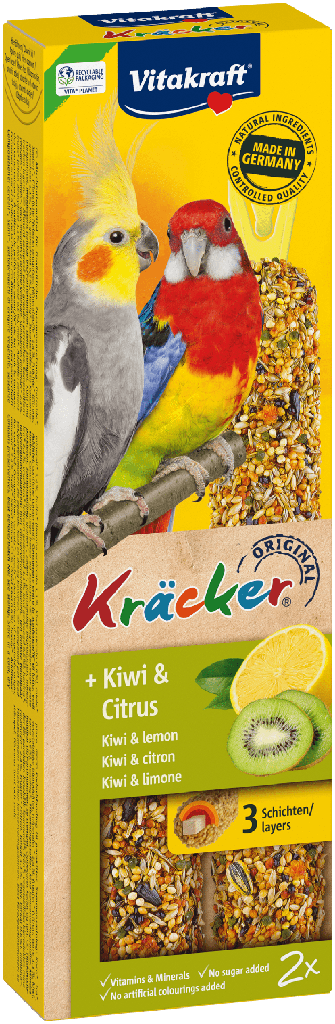 Vitakraft kiwi/citrus-kräcker valkparkiet 2in1