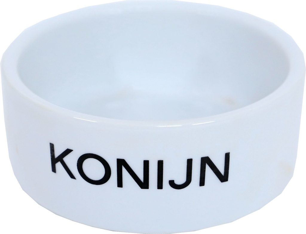 Konijn Eetbak Steen Wit