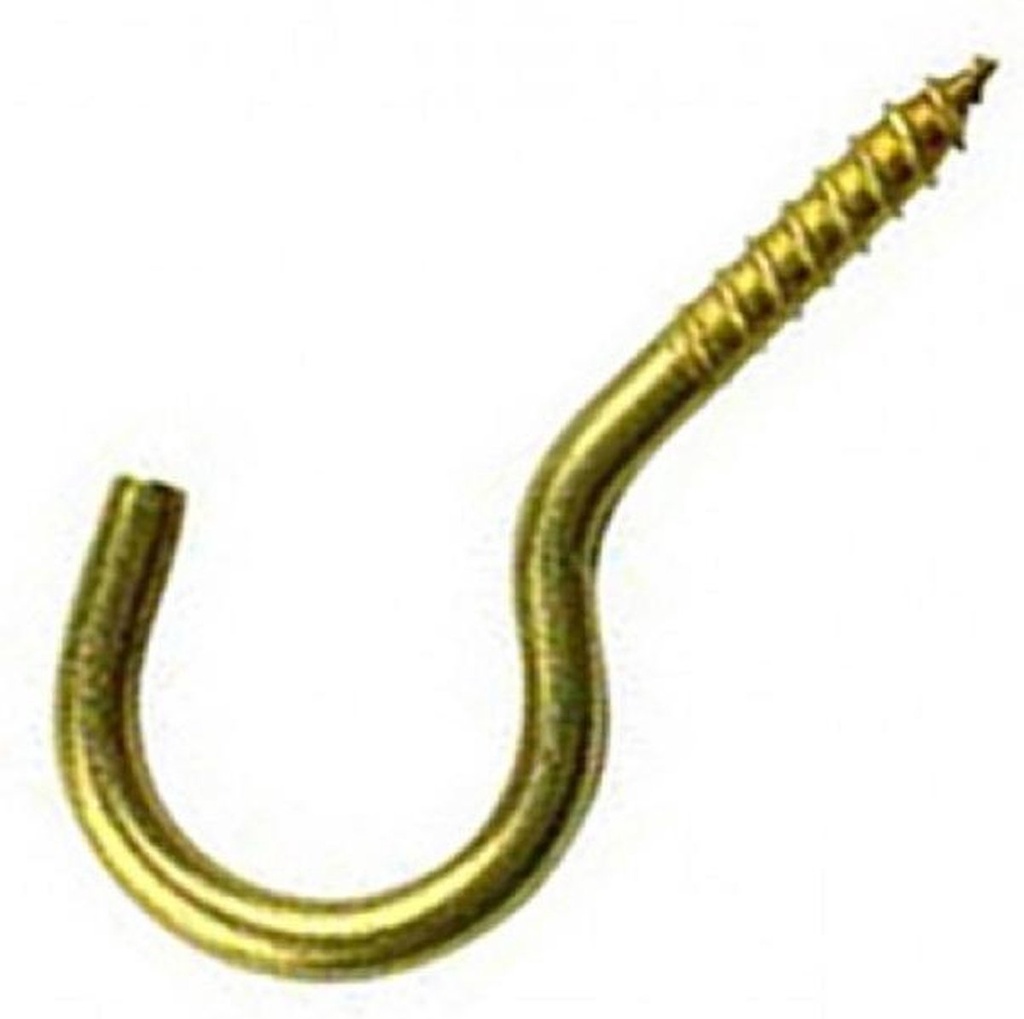 Schroefhaken 40mm vermessingd