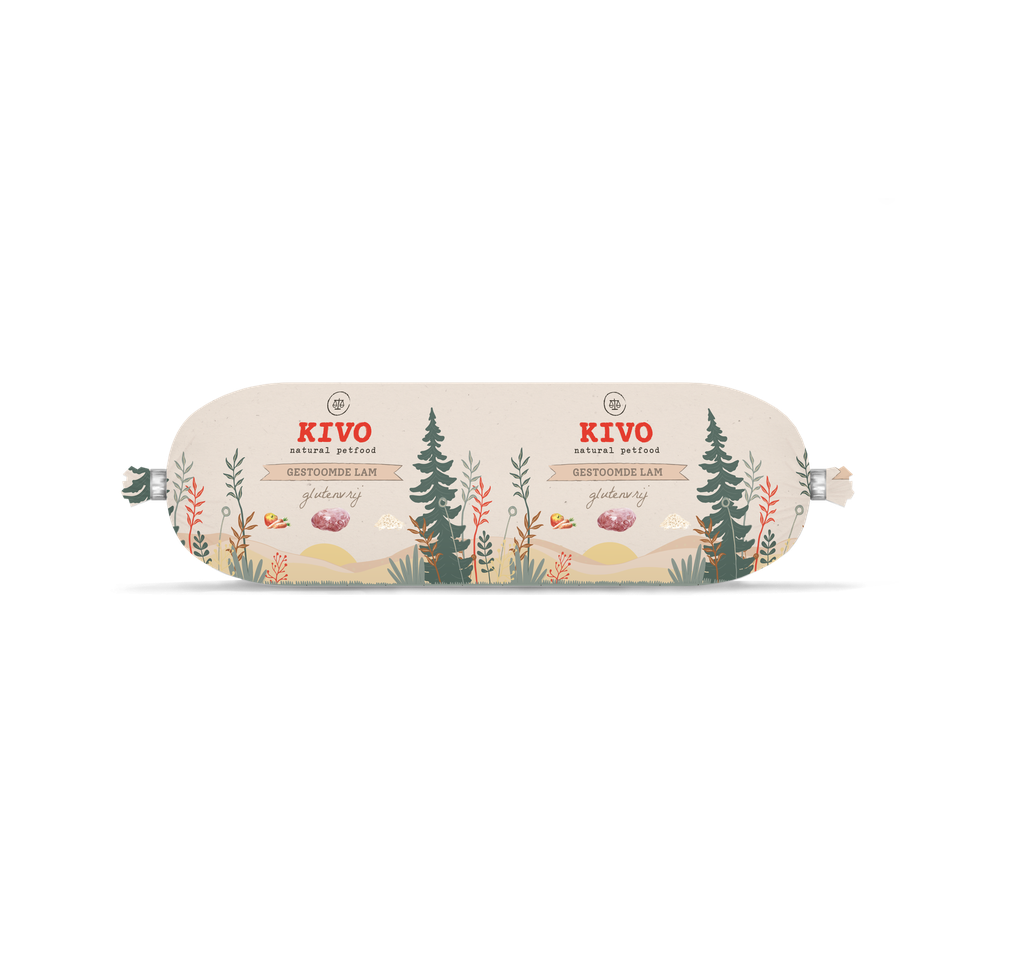 KIVO worst gestoomde lam glutenvrij 650 gram