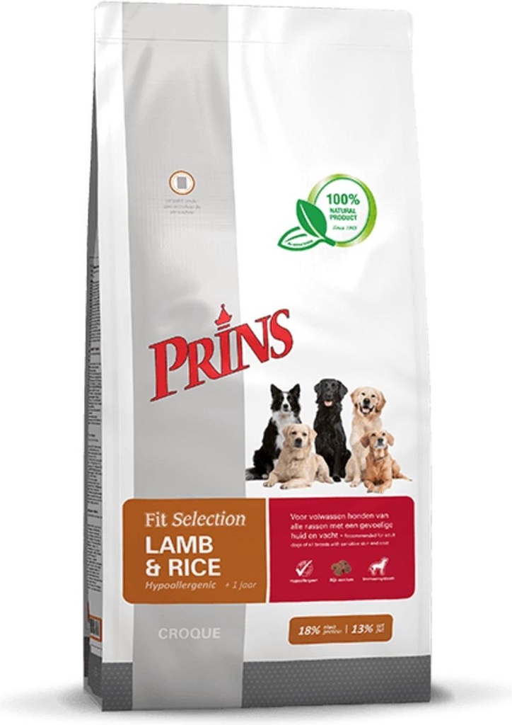 Prins Fit Selection Lamb / Rice Hypoallergenic 15 kg