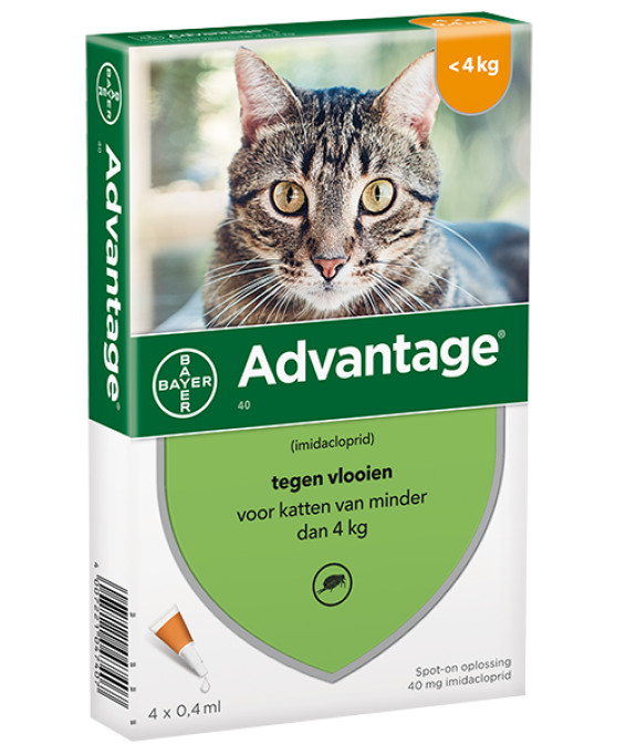 Advantage KAT 40 tot 4KG 4 pipetten
