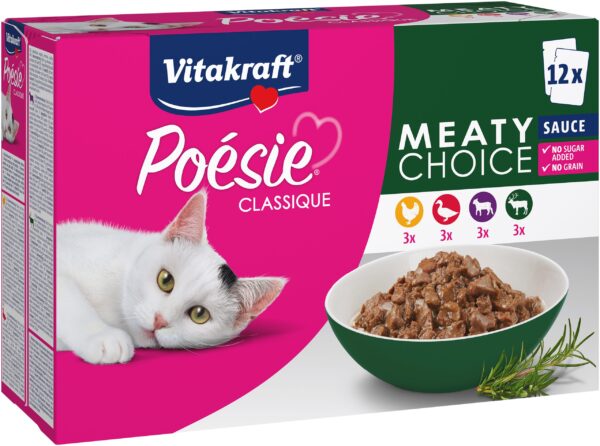 Vitakraft Poesie classique, meatysause 12x85gram