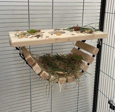 Zitplank met gat & hangmat 30x15x15 cm