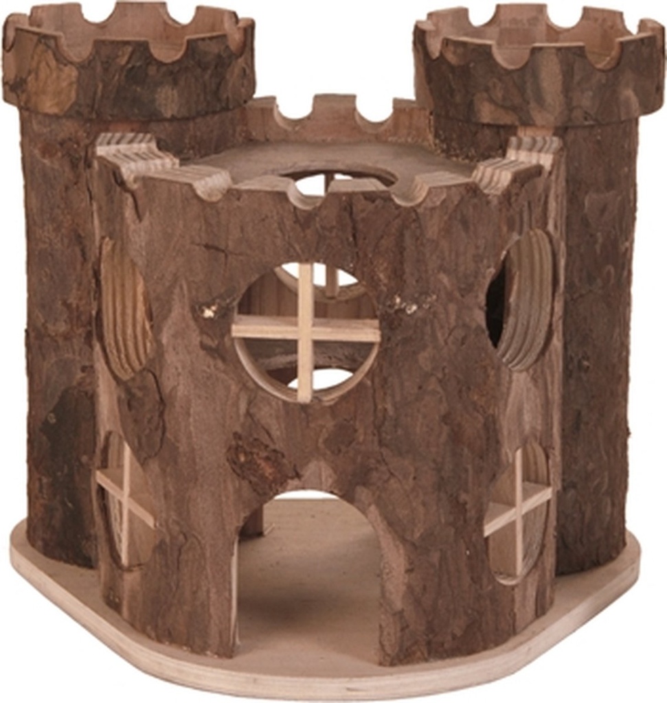 Burcht Matti, muizen, schorshout, 19×14×15 cm